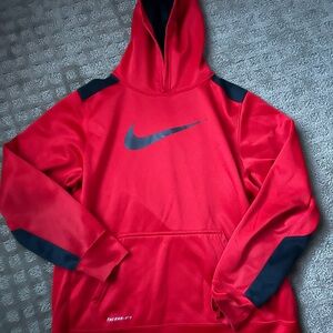 Nike Red and Black Therma-Fit Hoodie